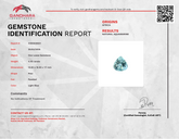 4.48 carats Blue Aquamarine Pear Stone